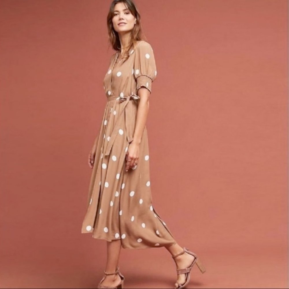 Anthropologie Maeve Bernice Polka Dot Dress